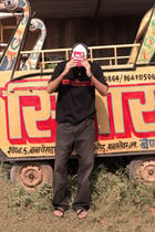 "INDIAN ENERGY" Black Half Sleeve Teeshirt view 3