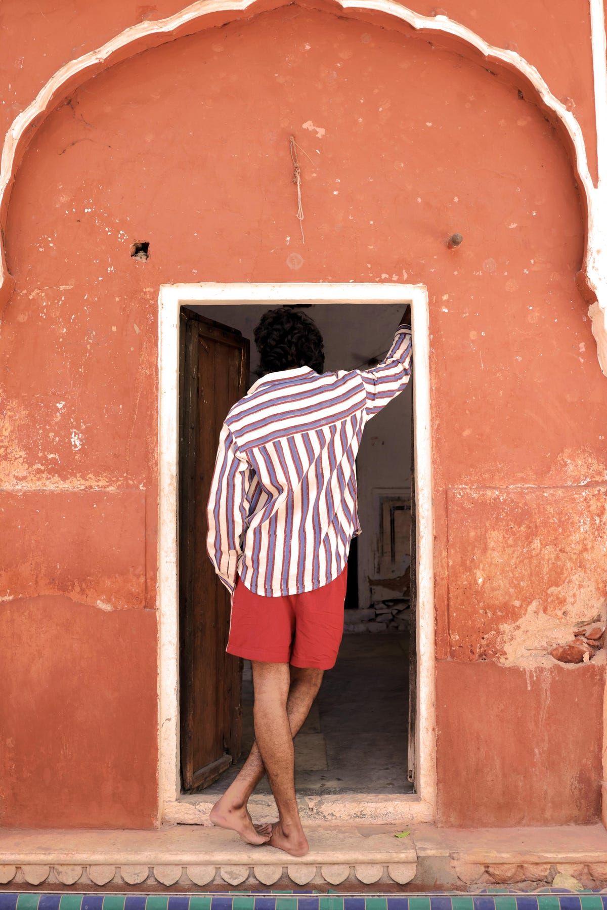 Hand-Blocked Stripe Linen Summer Shirt - image 4