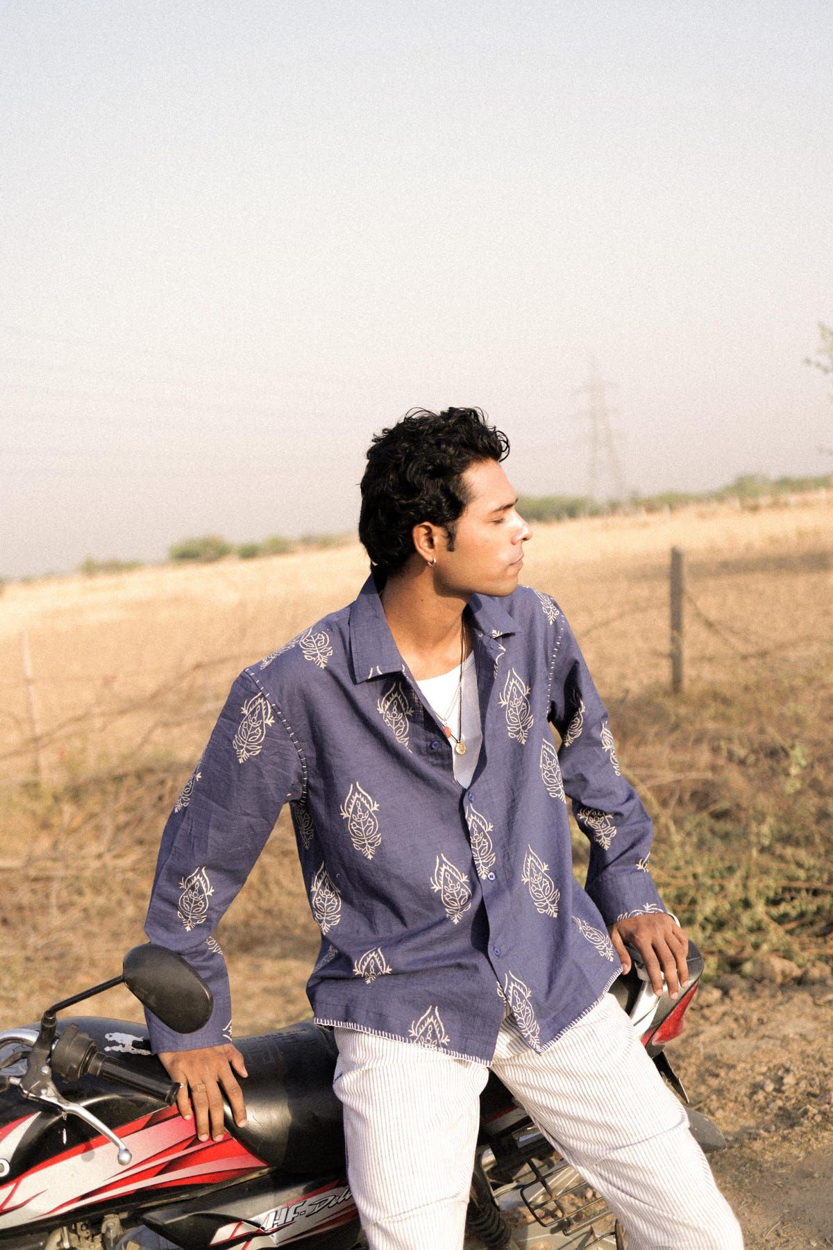 Blue Hand-Blocked Jaipur Shirt - image 1