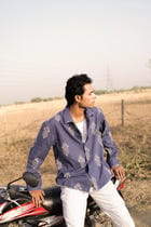 Blue Hand-Blocked Jaipur Shirt view 1