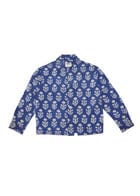 Indigo Block Printed Shacket view 3