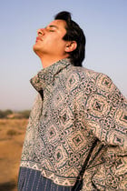 Bagru Kantha Handcrafted Track Jacket view 2