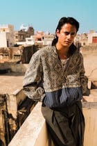 Bagru Kantha Handcrafted Track Jacket view 3