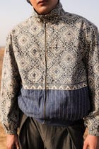 Bagru Kantha Handcrafted Track Jacket view 5