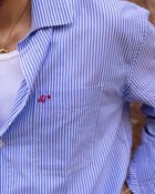 Blue Pinstripe Resort Shirt view 3