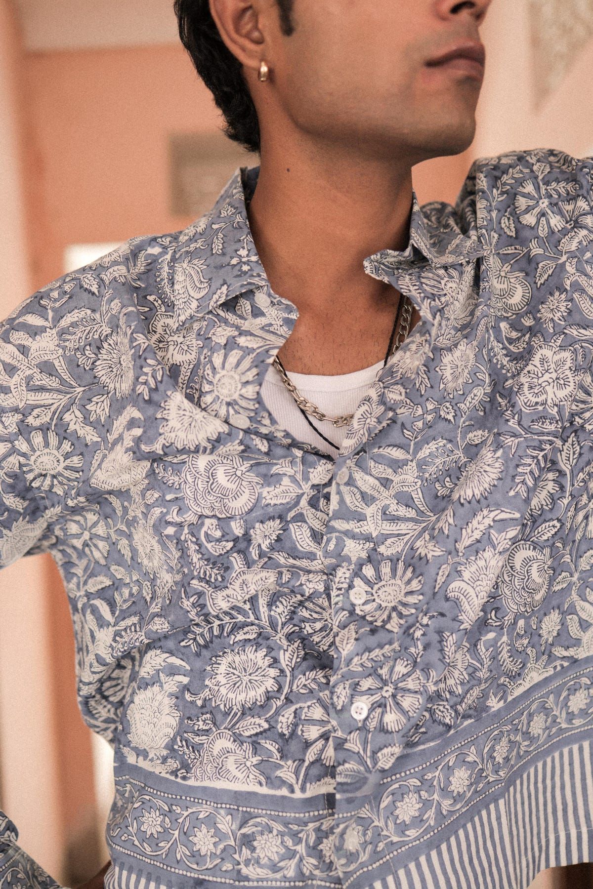 Blue Sanganer Hand-Blocked Shirt - image 2