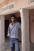 Blue Sanganer Hand-Blocked Shirt view 3