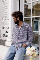 Black and White Check Shirt view 3