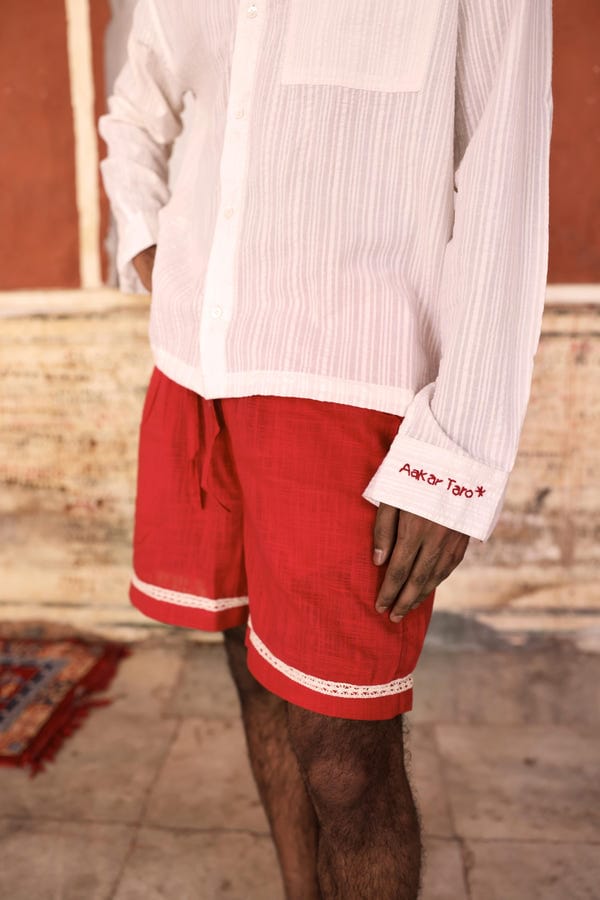 Aakartaro — Off White Dobby Shirt