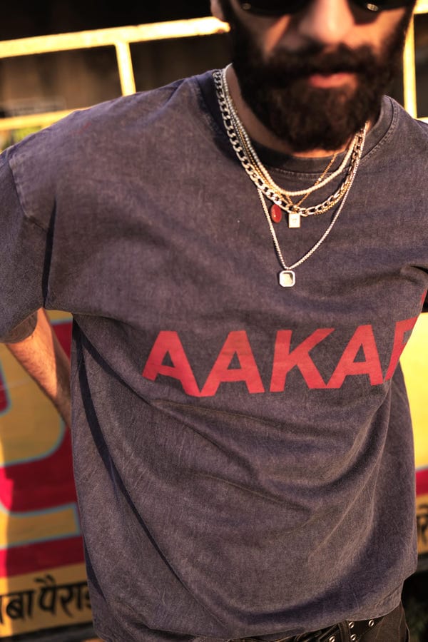 Aakartaro — 'AAKAR TARO’ Faded Blue Teeshirt