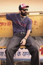 'AAKAR TARO’ Faded Blue Teeshirt view 2