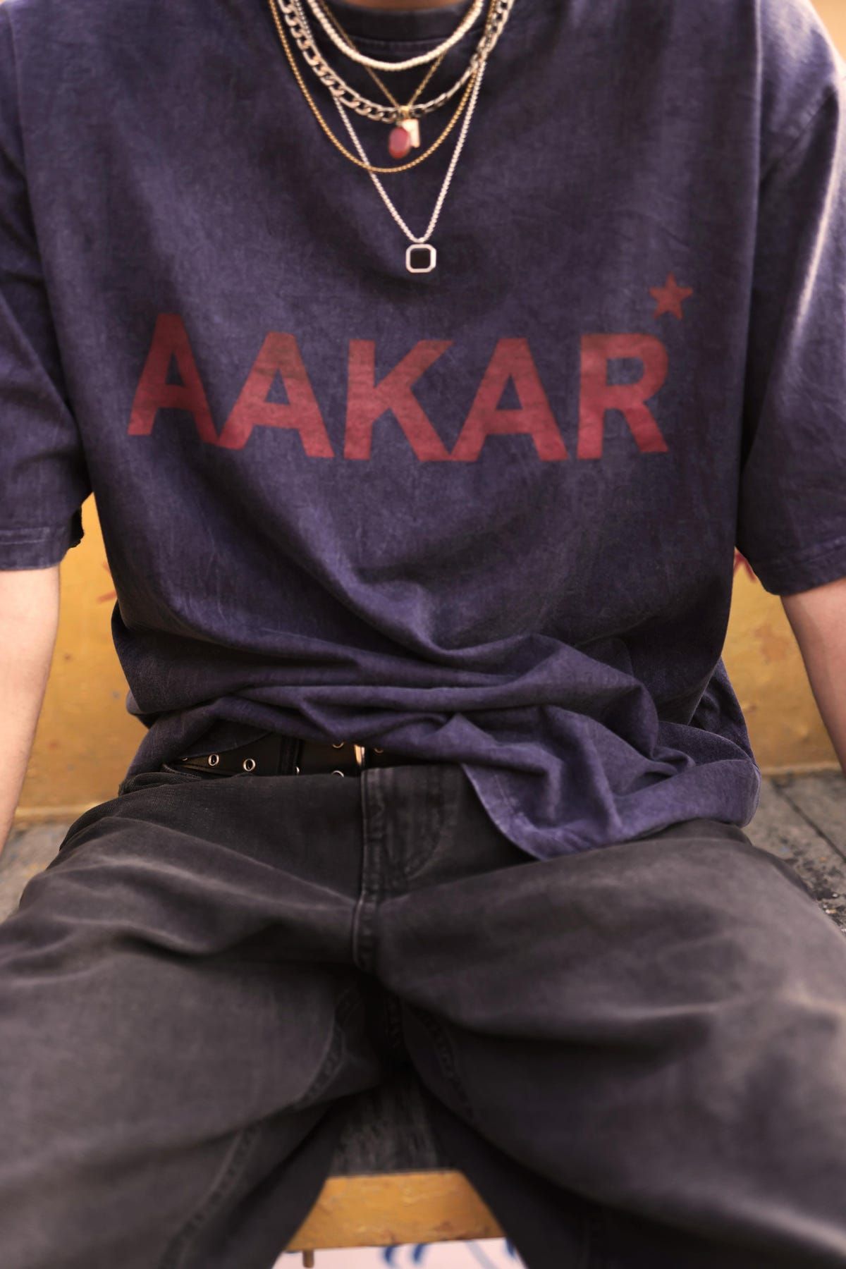 'AAKAR TARO’ Faded Blue Teeshirt - image 4