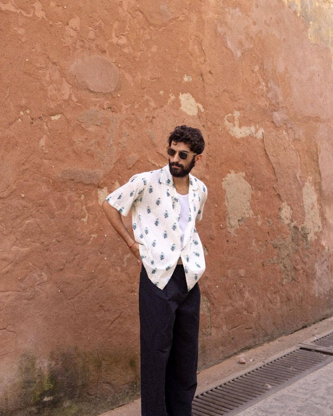 Off White Dobby Printed Shirt - image 3