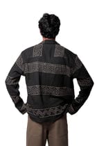 Black Hand-Blocked Panel Shirt view 5
