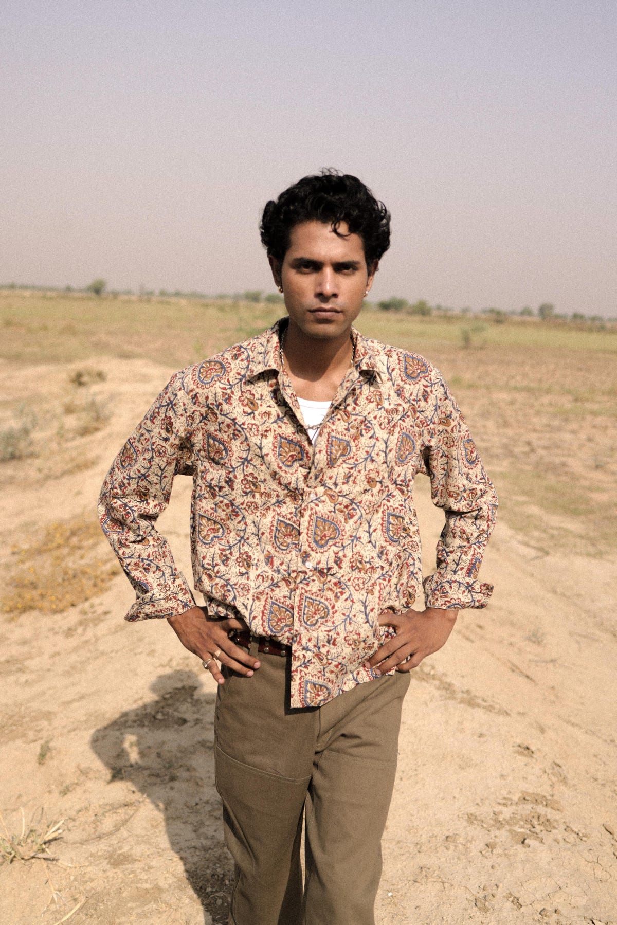 Bagru Hand-Blocked Jaal Summer Shirt - image 1