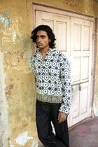 Blue Bagru Hand-Blocked Summer Shirt view 2