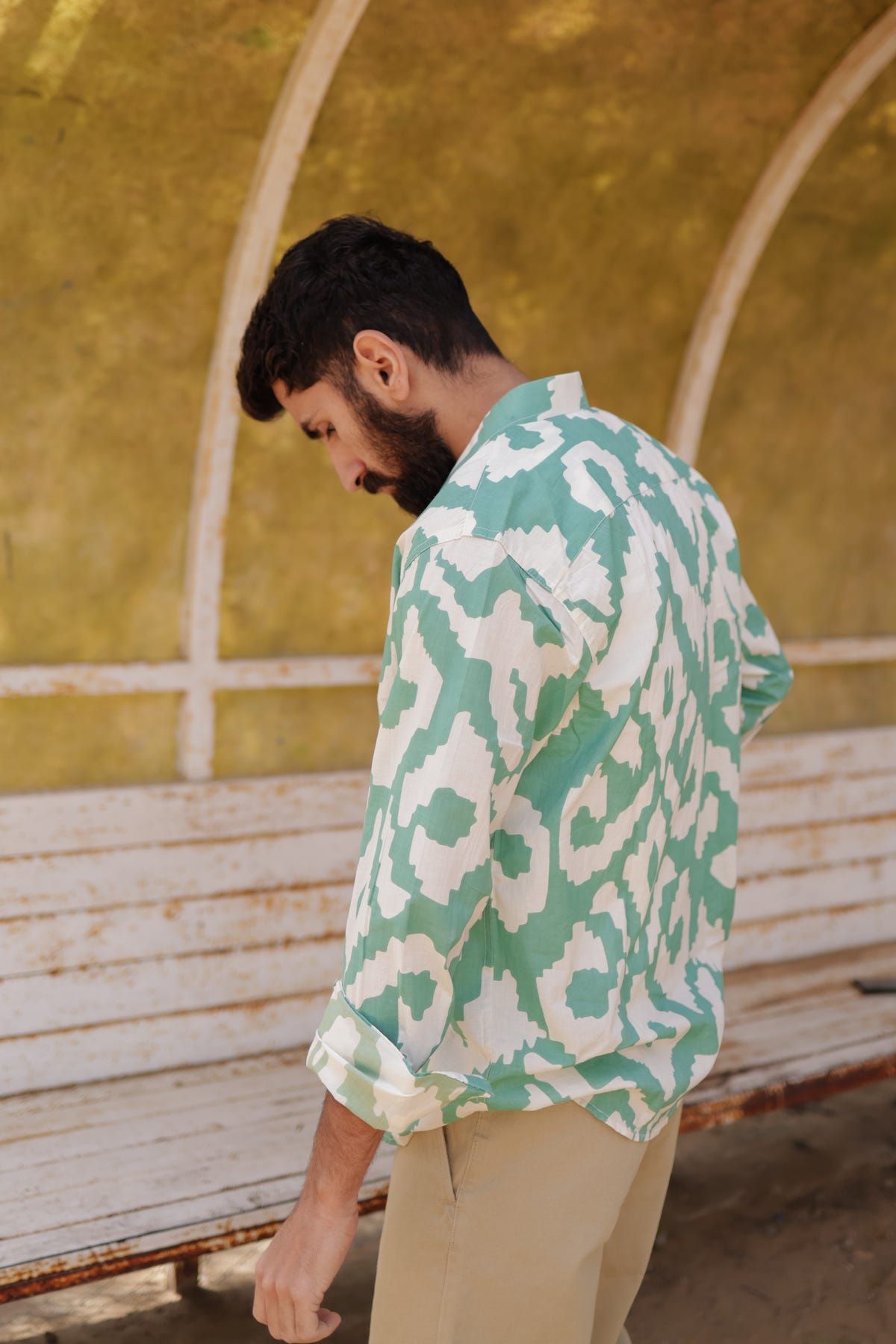 Sage Ikat Summer Shirt - image 2