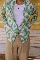 Sage Ikat Summer Shirt view 3