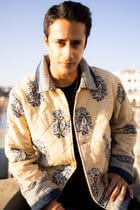 Beige Paisley Hand-Blocked Quilt Jacket view 5