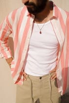 Pink Stripe Summer Shirt view 3