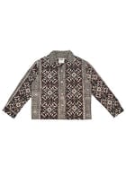 Syahi Begar Block Printed Shacket view 3