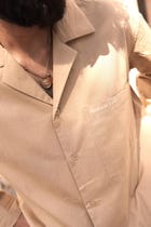 Khakhi Poplin Logo Overshirt view 2