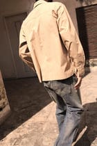 Khakhi Poplin Logo Overshirt view 5