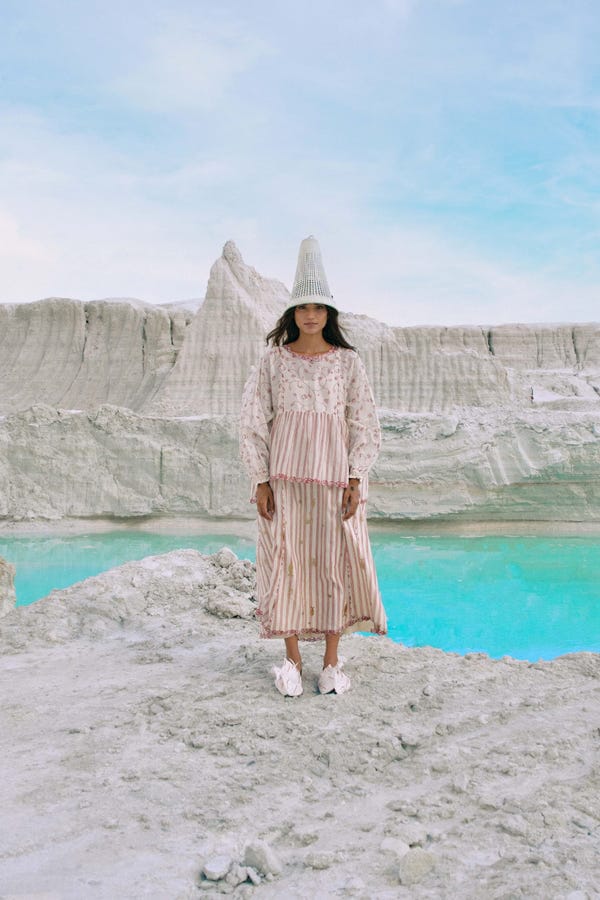 Ahmev — Hintha Gathered Dress