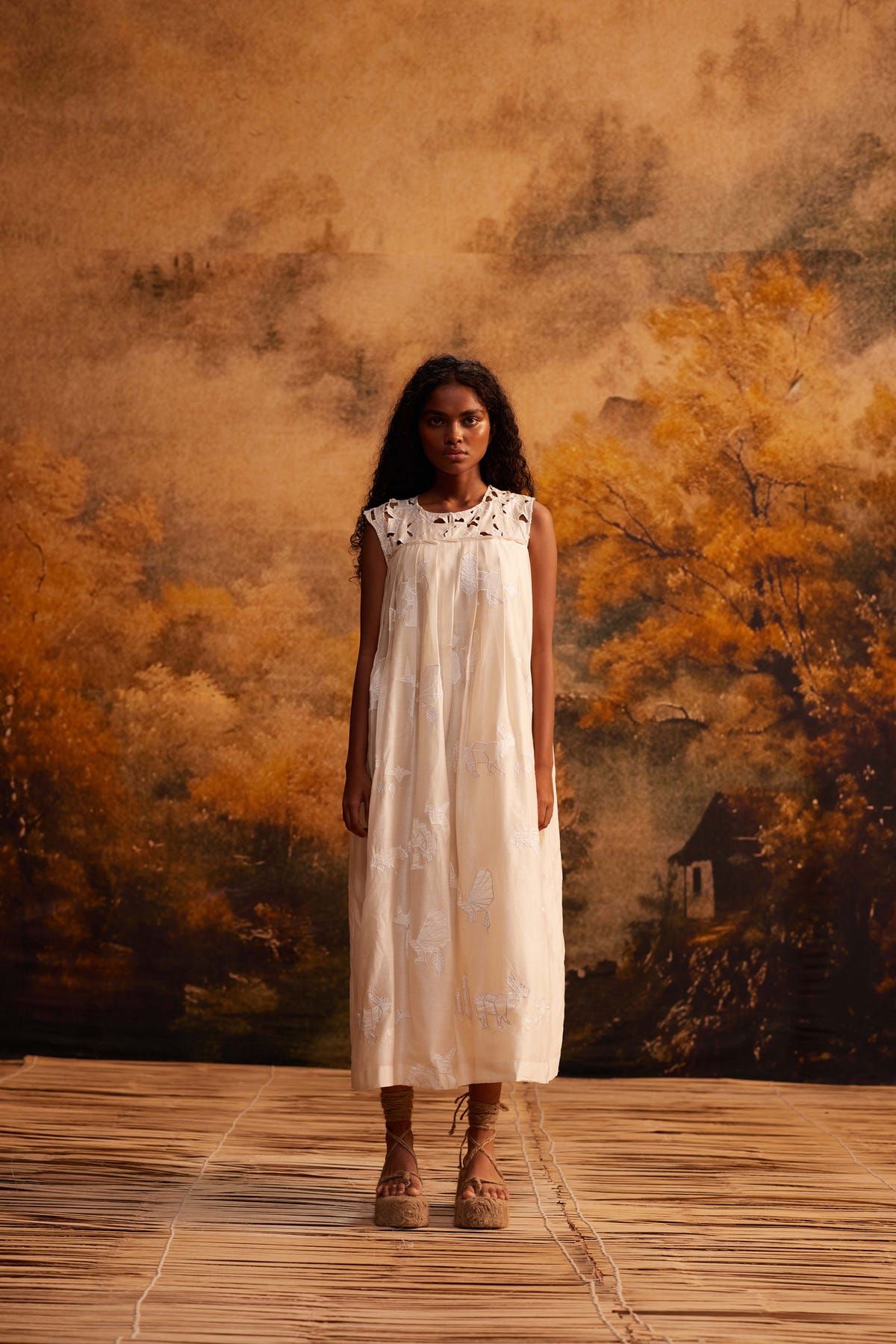 Kujaku Knife Pleat Dress - image 1