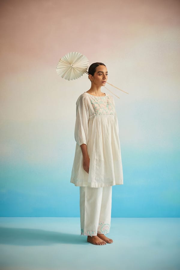 Ahmev — Hakanai Square Sleeve Top Set