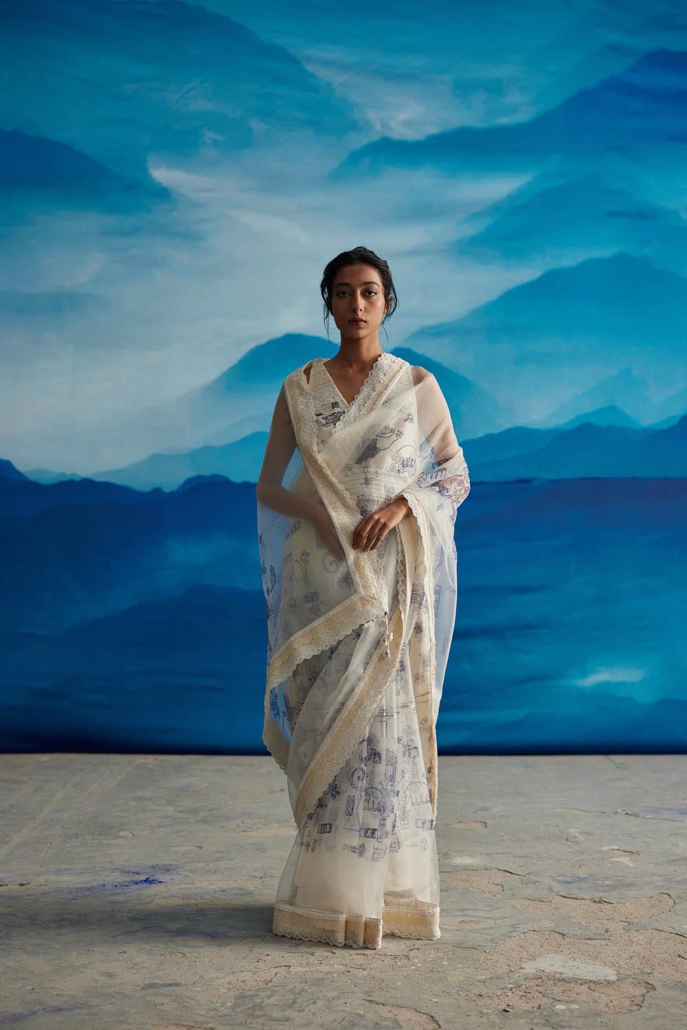 Ambrosia Organza Saree With Peticot - image 5