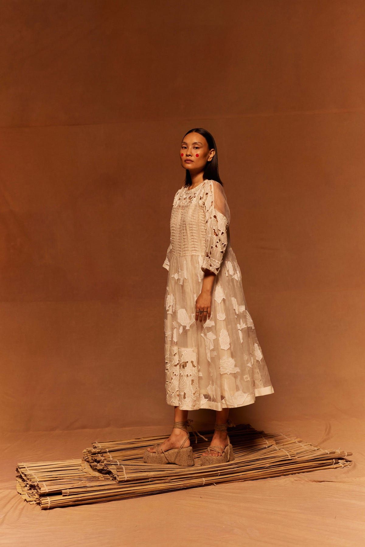 Yamada Patchwork Dress + Slip - image 2