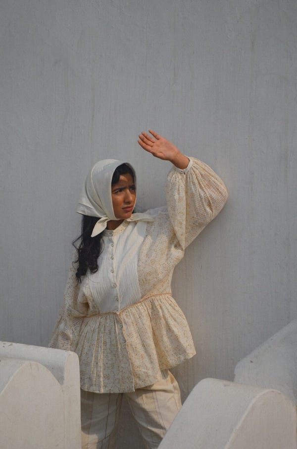 Ahmev — Box Pleat Sleeve Shirt