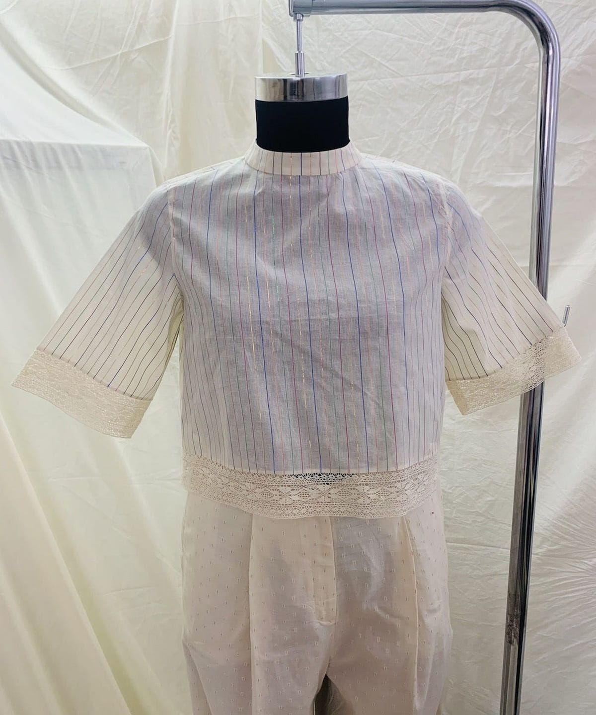  Rainbow Stripes Back Buttoned Top - image 5