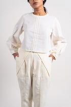 Shoulder Buttoned Top view 4
