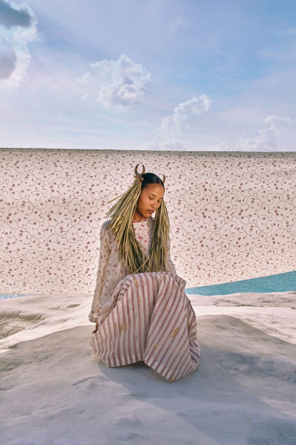 Ahmev — Chan Box Pleat Dress