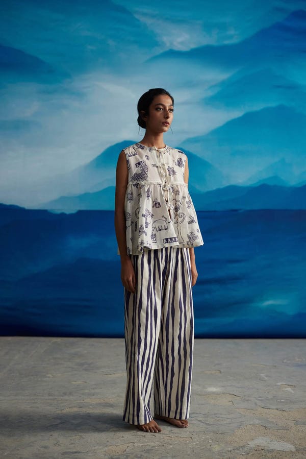 Ahmev — Bluebell Tie-Up Top