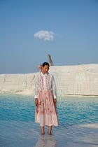⁠Htami Drawstring Panelled Skirt view 1