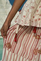 ⁠Htami Drawstring Panelled Skirt view 3