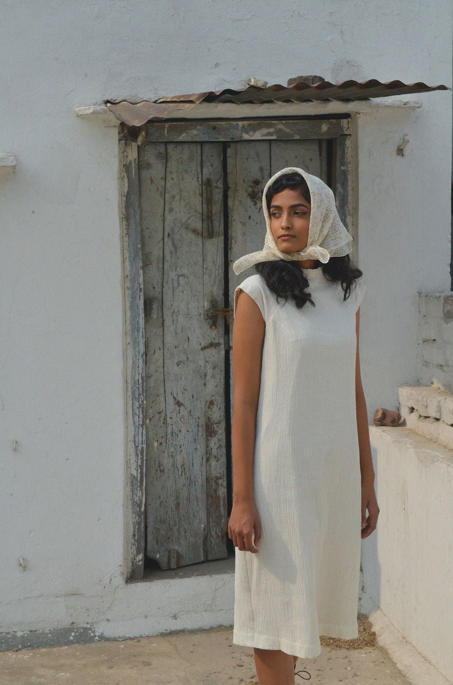Crinkled Sheath Dress - image 1