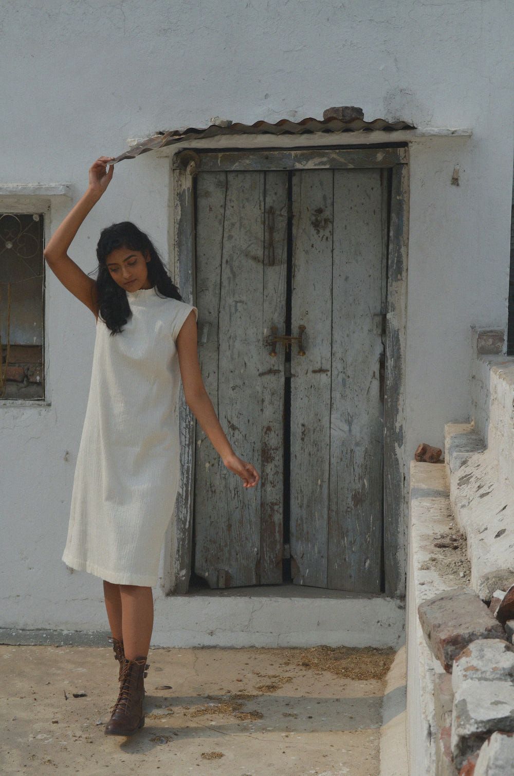 Crinkled Sheath Dress - image 2