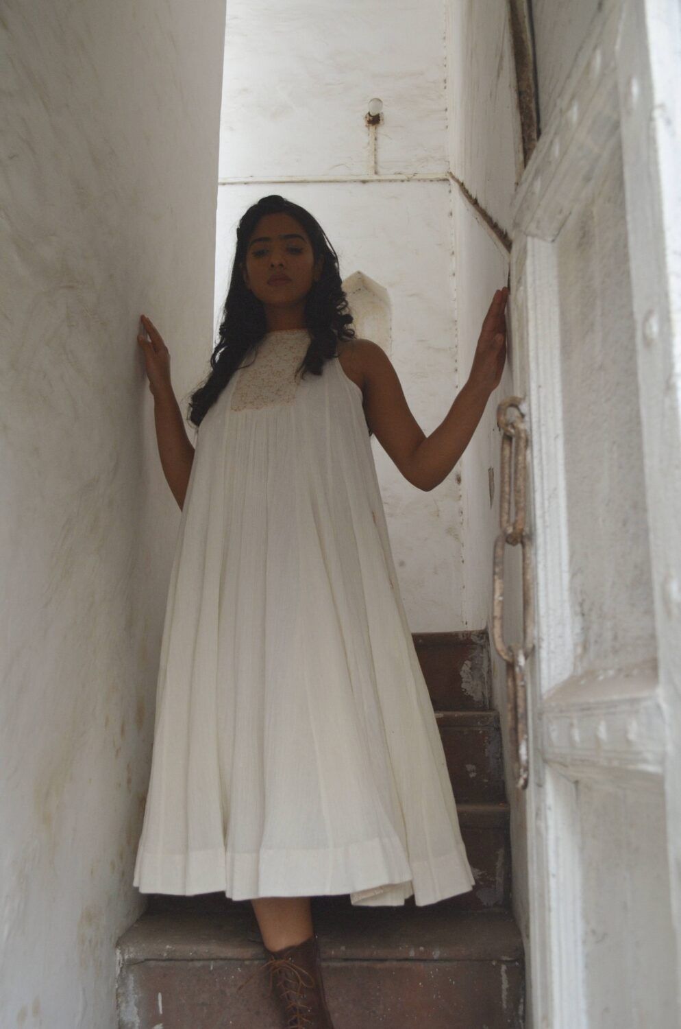 Side Placket Crinkled Dress - image 1