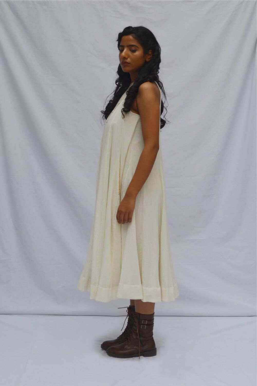 Side Placket Crinkled Dress - image 4