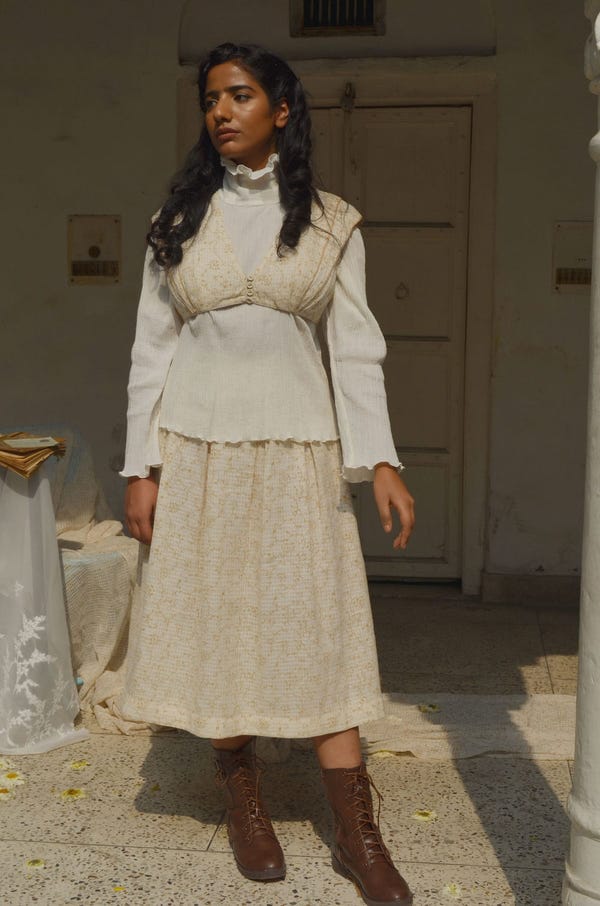 Ahmev — High Neck Crinkled Top