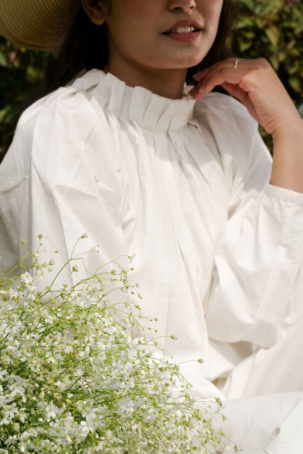 Emma High-Neck Pleated Top - image 3