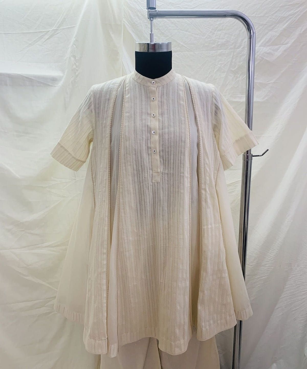 Self Ladder Lace Panel Dress - image 4