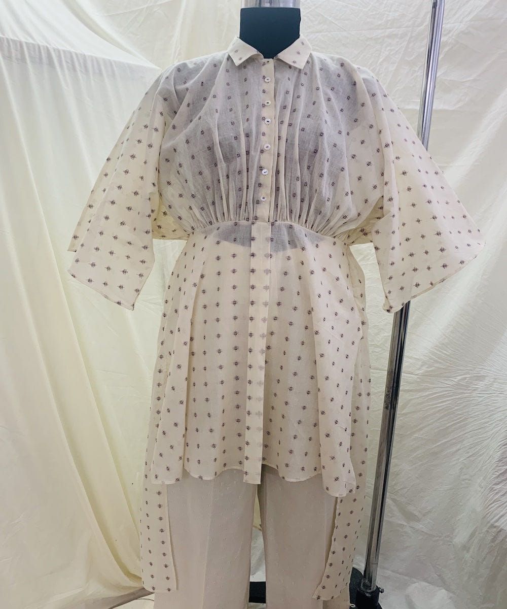 High Low Gathered Shirt - image 1