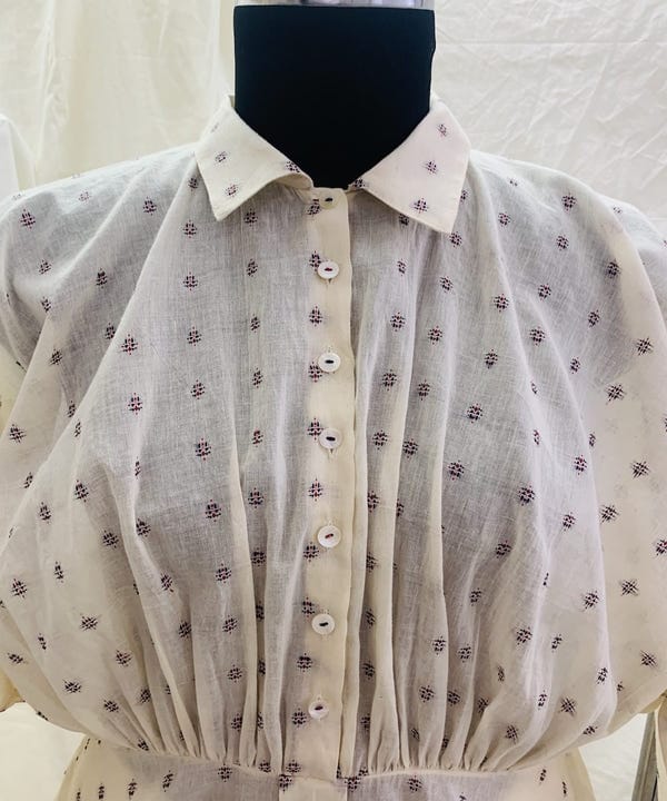 Ahmev — High Low Gathered Shirt
