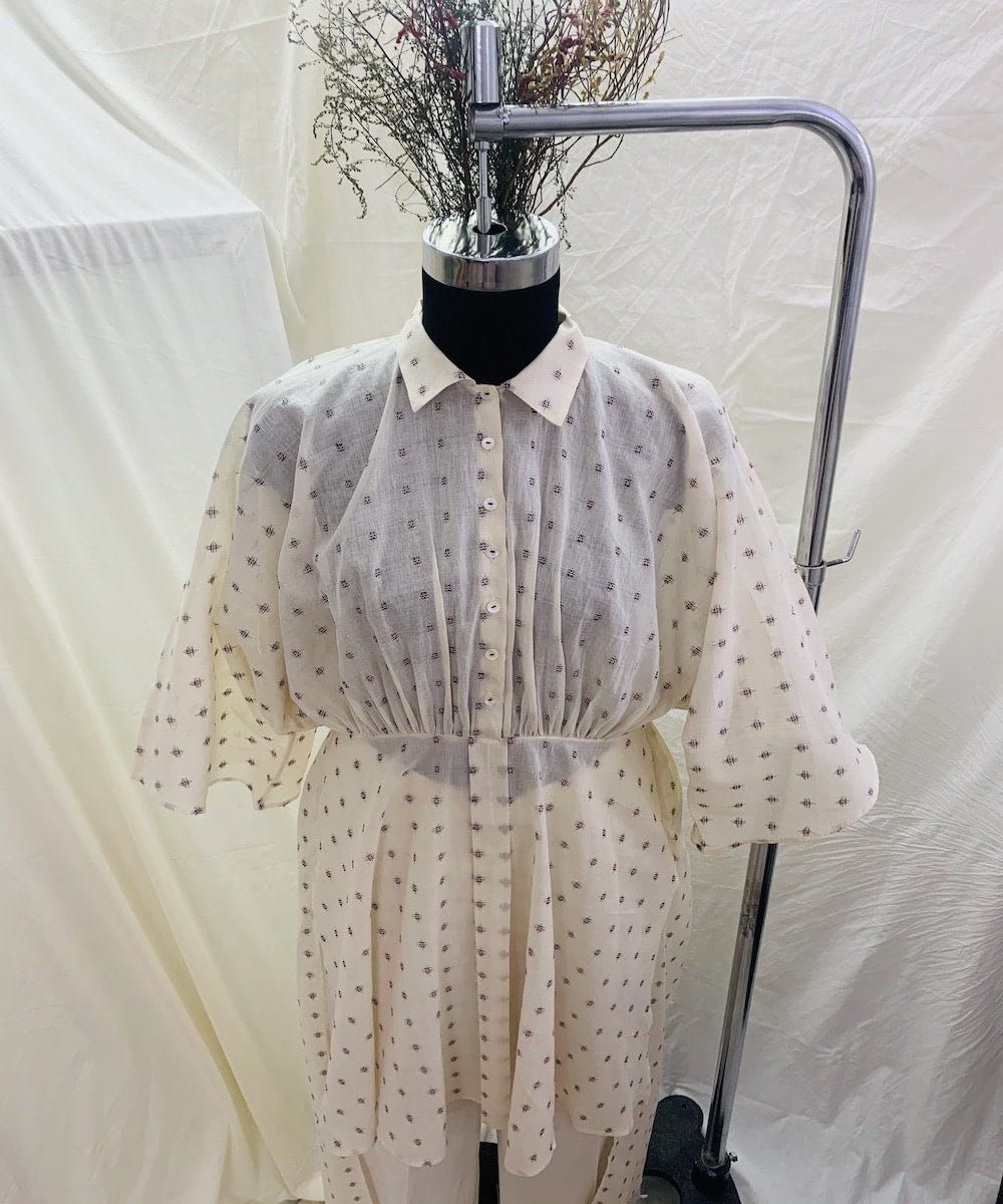 High Low Gathered Shirt - image 3