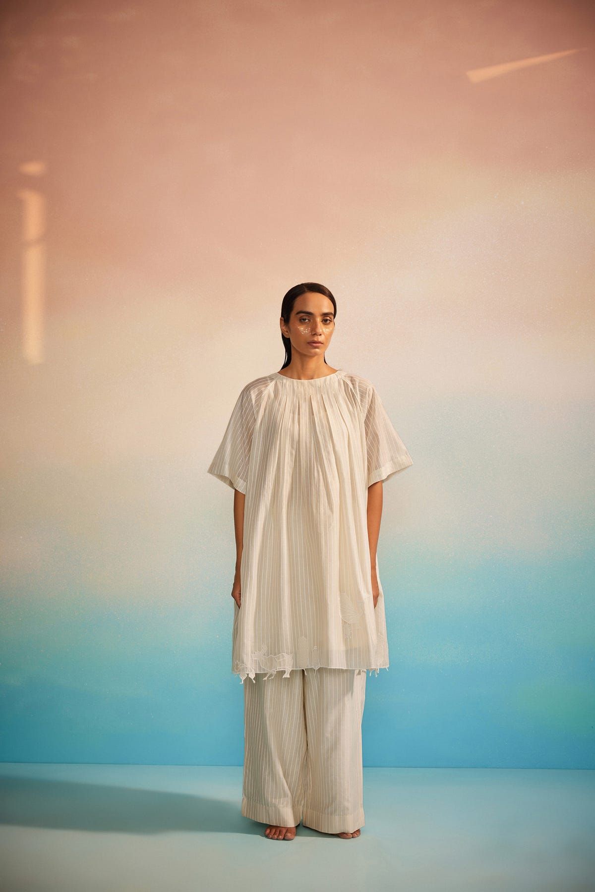 Orihime Box Pleat Appliqué Kurta Set - image 4
